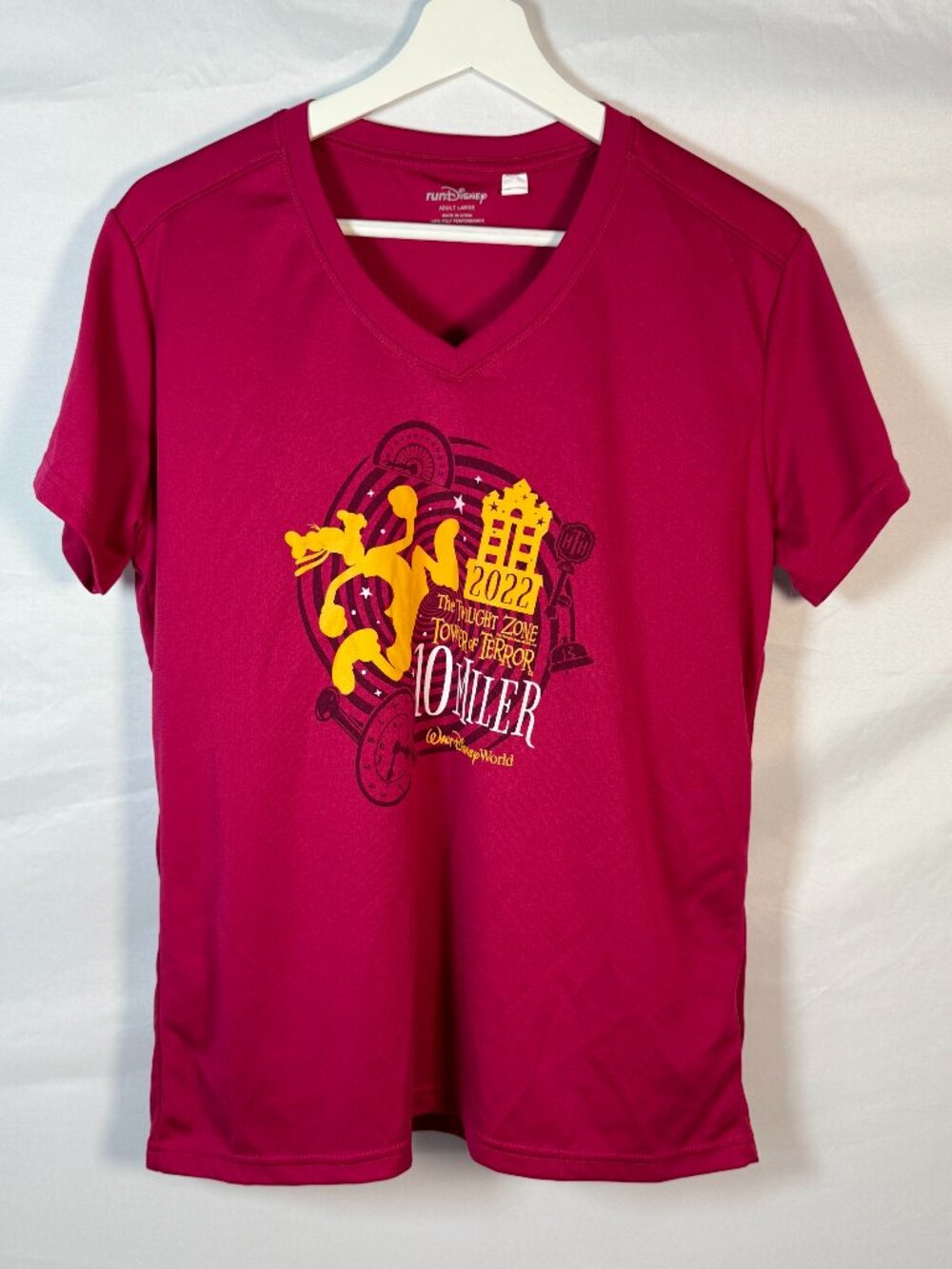RunDisney 10 Miler Twilight Zone Tower of Terror Race2022 Shirt Womens Sz Large